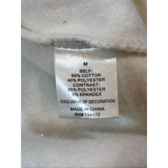 Vinyl ladies gold bow Christmas sweater sweatshirt with Santa hat size M - Picture 9 of 9